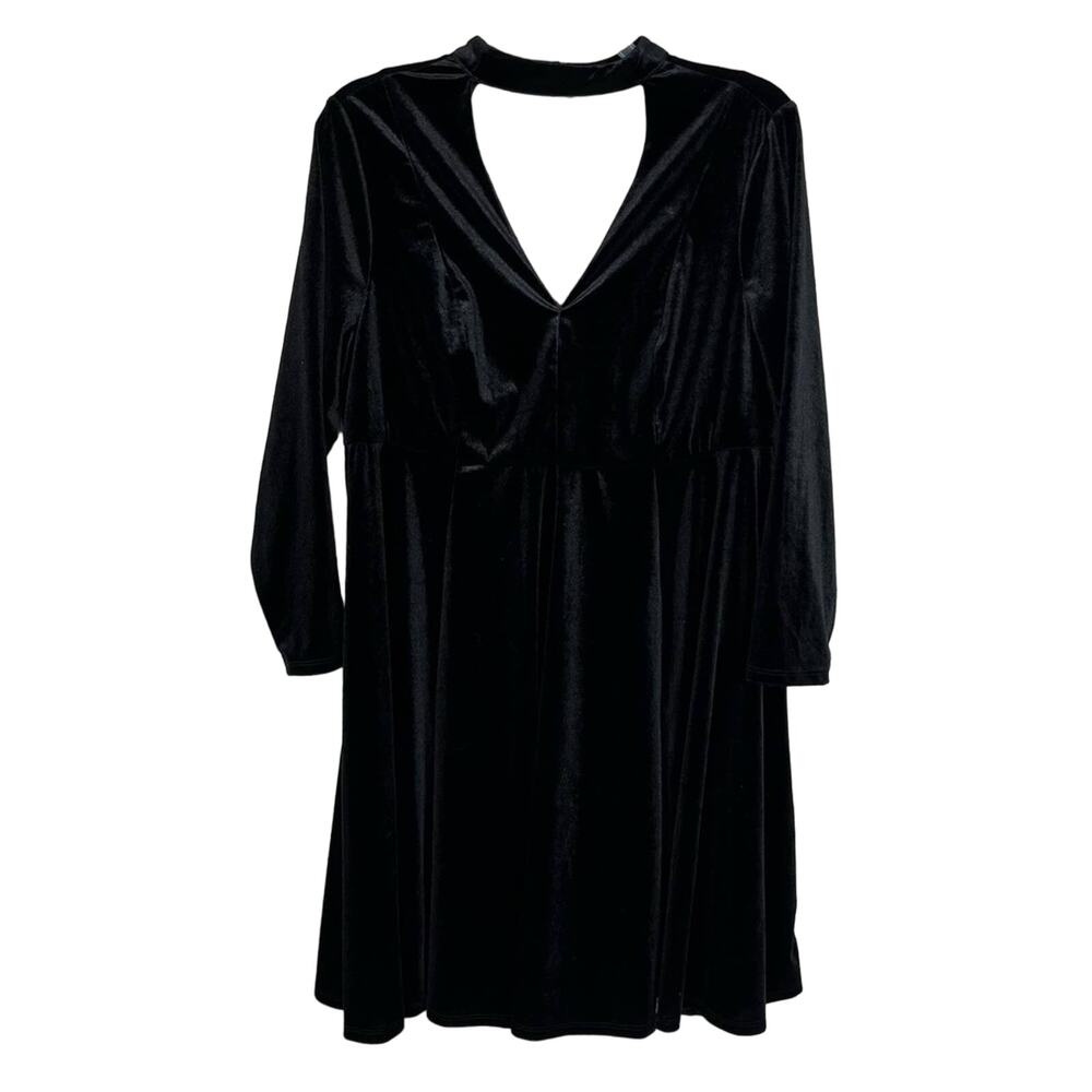 TORRID | Women's Midi Choker Velvet Dress‎ Black 2